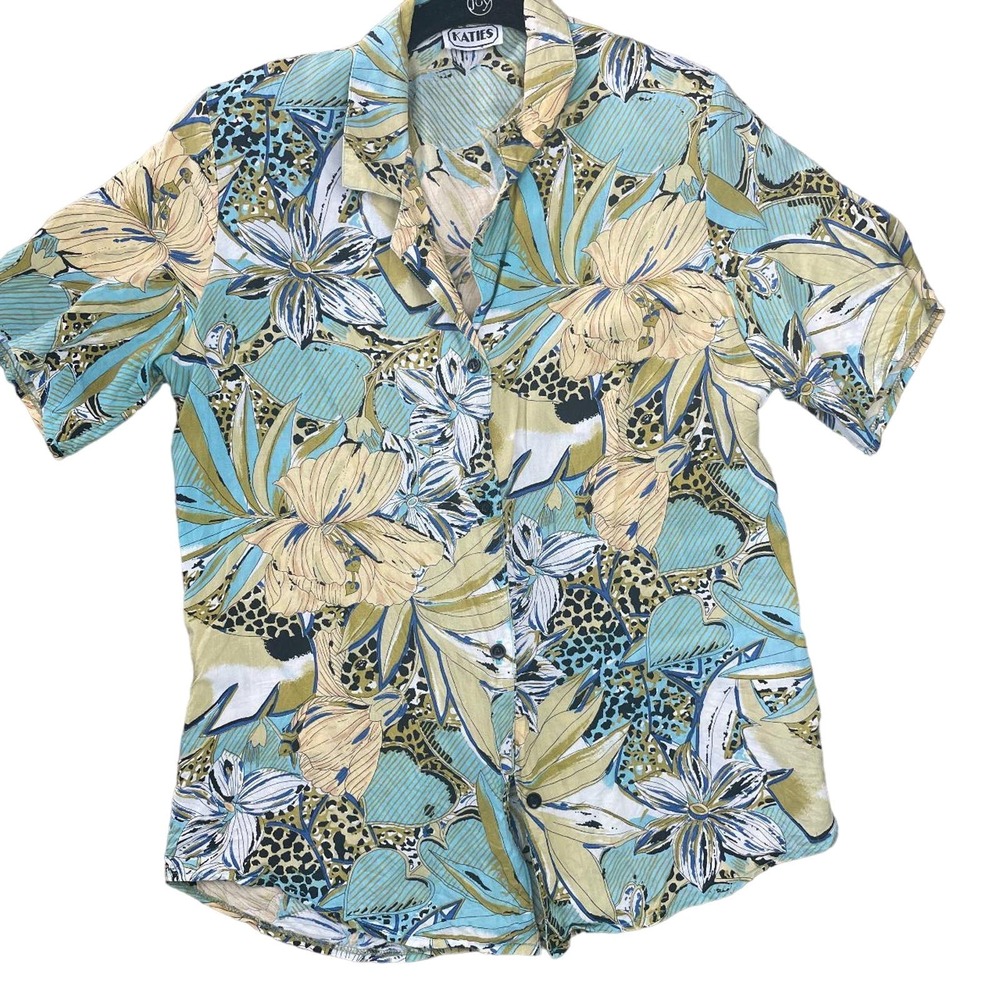Katies Vintage Floral Blouse, Size 10